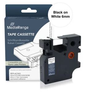 MediaRange Schriftbandka. Dymo D1/43613/S0720780 6mmx7m sw
