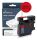 MediaRange Kunststoff-Schriftbandkassette, für/ersetzt Dymo® D1/45017/S0720570, permanent haftend, 12mm, 7m, laminiert, schwarz auf rot