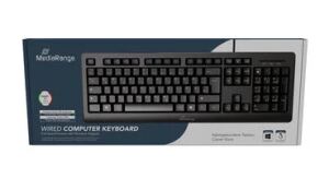 MediaRange Tastatur USB 2.0 kabelgebunden QWERTY IT schwarz