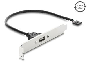 DELOCK USB 2.0 Slotblech mit 1 x EASY USB Typ-A Port