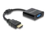DELOCK Adapter HDMI Stecker zu VGA Buchse schwarz