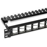 24-Port Blank Angeled Keytsone Shielded 1U Patch Panel