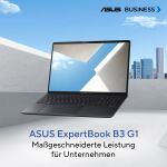 ASUS ExpertBook B3 G1 B3606CCA-MB0095X Intel Core Ultra 7 255H Laptop 40,6 cm (16") WUXGA 16 GB DDR5-SDRAM 512 GB SSD Wi-Fi 7 (802.11be) Windows 11 Pro Grau QWERTZ Deutsch