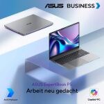 ASUS ExpertBook P5 G2 P5605CAA-PL0110X Copilot+ PC Intel Core Ultra 5 325 Laptop 40,6 cm (16") WQXGA 16 GB DDR5-SDRAM 512 GB SSD Wi-Fi 7 (802.11be) Windows 11 Pro Grau QWERTZ Deutsch
