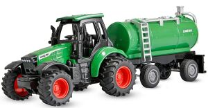 Amewi Traktor aus Metall mit Tankanhänger 1:64 RTR grün