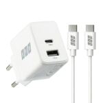 EFB Ladegerät 20W USB-C + USB-A Set PD3.0 GaN QC3.0