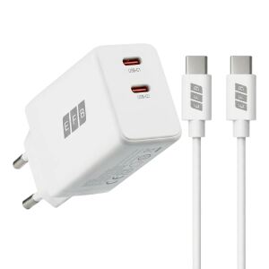 EFB Ladegerät 45W 2xUSB-C Set PD3.0 GaN QC3.0