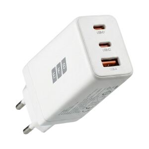 EFB Ladegerät 65W 2xUSB-C + USB-A PD3.0 GaN QC3.0