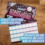 Denkriesen Stadt Land Vollpfosten Spielblock Party Edition