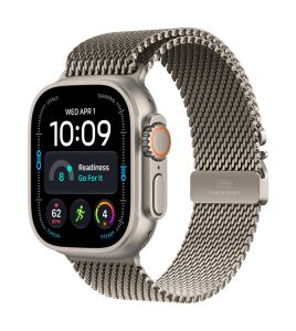 Apple Watch Ultra 4 49mm Titanium Natural Milanese Loop L