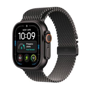Apple Watch Ultra 4 49mm Titanium Black Milanese Loop S