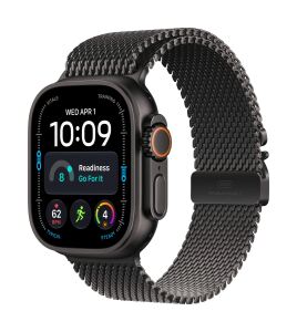 Apple Watch Ultra 4 49mm Titanium Black Milanese Loop M