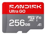 256 GB MicroSDXC SANDISK Ultra GO [R190] card only