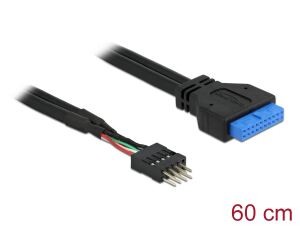 USB3.0 Kabel Delock Pinheader 19pin -> 8pin Bu/St 0.60m