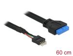 USB3.0 Kabel Delock Pinheader 19pin -> 8pin Bu/St 0.60m