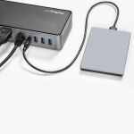 StarTech.com USB-C USB-A Dock - Hybrid Universal Triple Monitor Laptop Docking Station DisplayPort & HDMI 4K 60 Hz - 85W PD, 6x USB-Hub, GbE, Audio - USB 3.1 Gen 2 10 Gbit/s