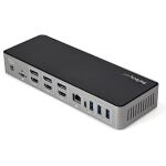 StarTech.com USB-C USB-A Dock - Hybrid Universal Triple Monitor Laptop Docking Station DisplayPort & HDMI 4K 60 Hz - 85W PD, 6x USB-Hub, GbE, Audio - USB 3.1 Gen 2 10 Gbit/s