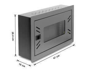 DELOCK 12" Netzwerk-/Schaltschrank mit Frontabdeckung 4HE