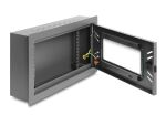 DELOCK 12" Netzwerk-/Schaltschrank mit Frontabdeckung 4HE