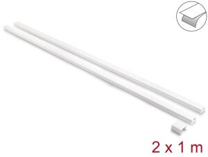 DELOCK Kabelkanal selbstkleb, Schiebedeckel 24x14mm 1m weiß