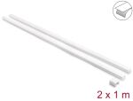 DELOCK Kabelkanal selbstkleb, Schiebedeckel 24x14mm 1m weiß