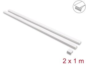 DELOCK Kabelkanal selbstkleb, Schiebedeckel 30x14mm 1m weiß