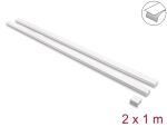 DELOCK Kabelkanal selbstkleb, Schiebedeckel 30x14mm 1m weiß