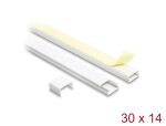 DELOCK Kabelkanal selbstkleb, Schiebedeckel 30x14mm 1m weiß