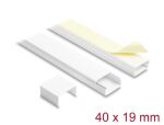 DELOCK Kabelkanal selbstkleb, Schiebedeckel 40x19mm 1m weiß