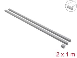 DELOCK Kabelkanal selbstkleb, Schiebedeckel 24x14mm 1m grau