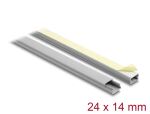 DELOCK Kabelkanal selbstkleb, Schiebedeckel 24x14mm 1m grau
