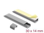 DELOCK Kabelkanal selbstkleb, Schiebedeckel 30x14mm 1m grau