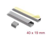DELOCK Kabelkanal selbstkleb, Schiebedeckel 40x19mm 1m grau