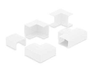 DELOCK Verbindungsstück für 24x14mm Kabelkanal Set 5Stk weiß