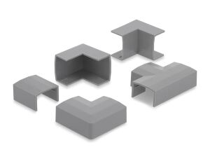 DELOCK Verbindungsstück für 24x14mm Kabelkanal Set 5Stk grau