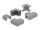 DELOCK Verbindungsstück für 24x14mm Kabelkanal Set 5Stk grau