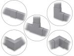 DELOCK Verbindungsstück für 40x19mm Kabelkanal Set 5Stk grau