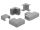 DELOCK Verbindungsstück für 40x19mm Kabelkanal Set 5Stk grau
