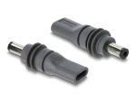 DELOCK USB-C Bu > DC 5,5 x 2,1mm Adapter grau