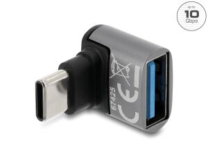 DELOCK Adapter 10Gbps USB-C St > USB-A Bu Aluminiumgehäuse