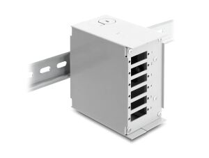 DELOCK LWL Patchfeld 6 Port für SC Dupl/LC Quad grau Metall