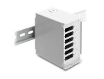 DELOCK LWL Patchfeld 6 Port für SC Dupl/LC Quad grau Metall