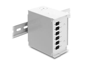 DELOCK LWL Patchfeld 6 Port für SC Simpl/LC Dupl grau Metall