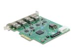 DELOCK PCI Express x4 Karte >4x USB 5Gbps USB-A Quad Channel