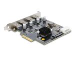 DELOCK PCI Express x4 Karte>4x USB 10Gbps USB-A Dual Channel
