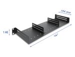 DELOCK 19" 1HE Fachboden, 2 verstellb. Trennstegen max. 6kg