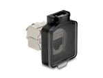 DELOCK D-Typ Modul Schutzklappe schwarz / transparent