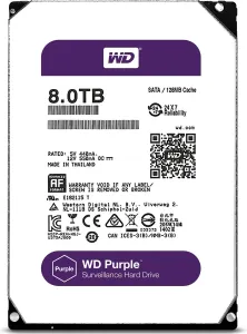 Western Digital WD Purple 8TB, 24/7, 512e / 3.5" / SATA 6Gb/s Generalüberholt