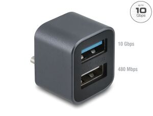 DELOCK Mini USB Hub USB-C St > 1x USB-A 10Gbps, 1x A 2.0