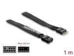DELOCK HD Audio Flachbandkabel 9Pin Pfostenst > Bu 1m schw.